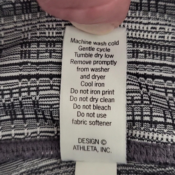 🛍Athleta Womens S Grey High Rise Jacquard Chaturanga Athletic Leggings Workout - Picture 5 of 8